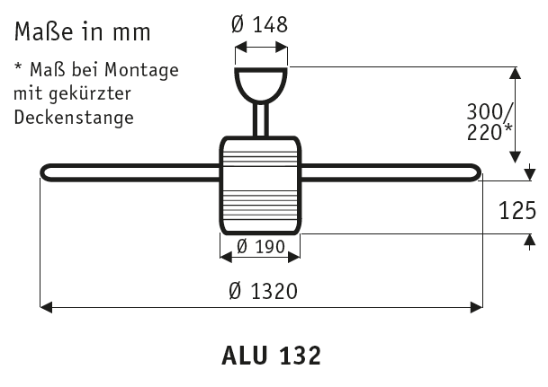 Deckenventilator ALU