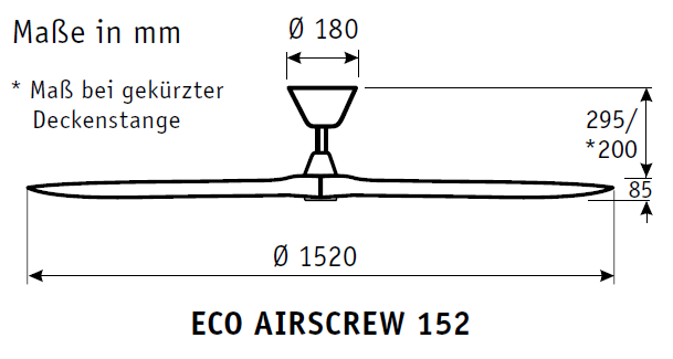 Energiespar Deckenventilator ECO AIRSCREW