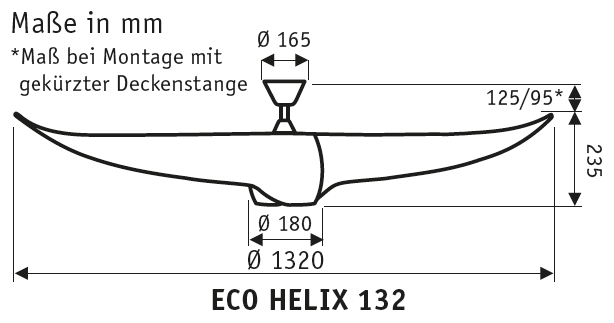 Energiespar Deckenventilator ECO HELIX