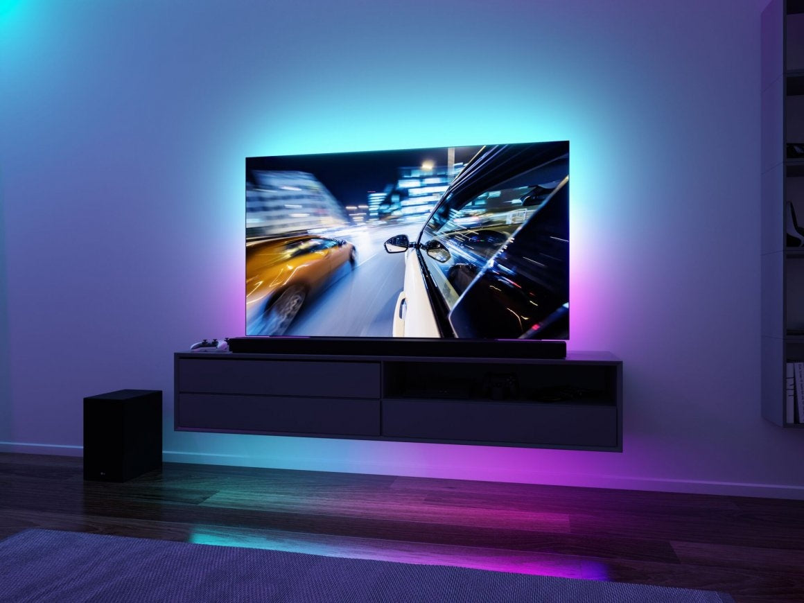  EntertainLED USB LED Strip TV-Beleuchtung 65 Zoll  2,4m 4W 60LEDs/m RGB+