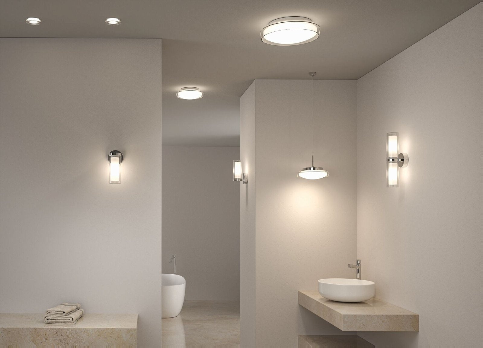  Selection Bathroom LED Pendelleuchte Luena 