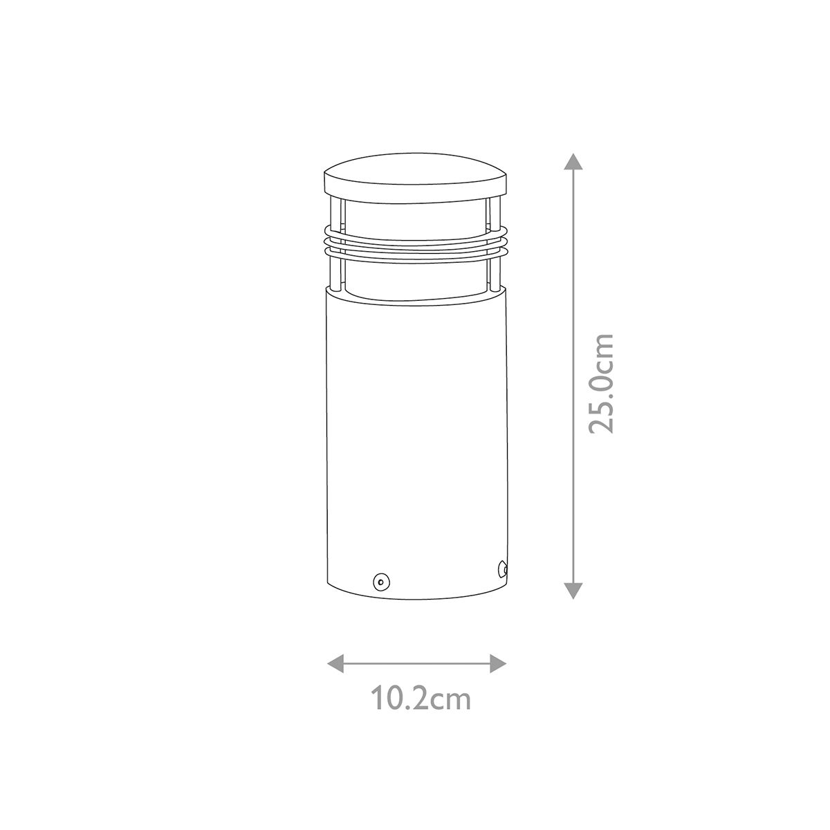 Newbrighton Mini-Pollerleuchte mit 1 Licht, gebürstetes Messing