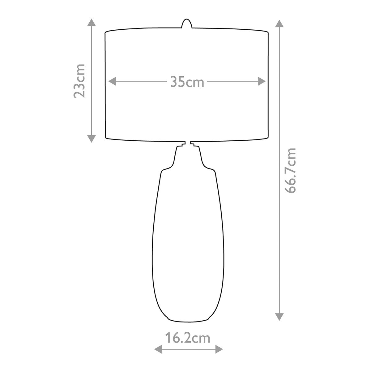 Große Tischlampe Newham mit 1 Licht - Keramik in Bronze / Lampenschirm in Perlenoptik