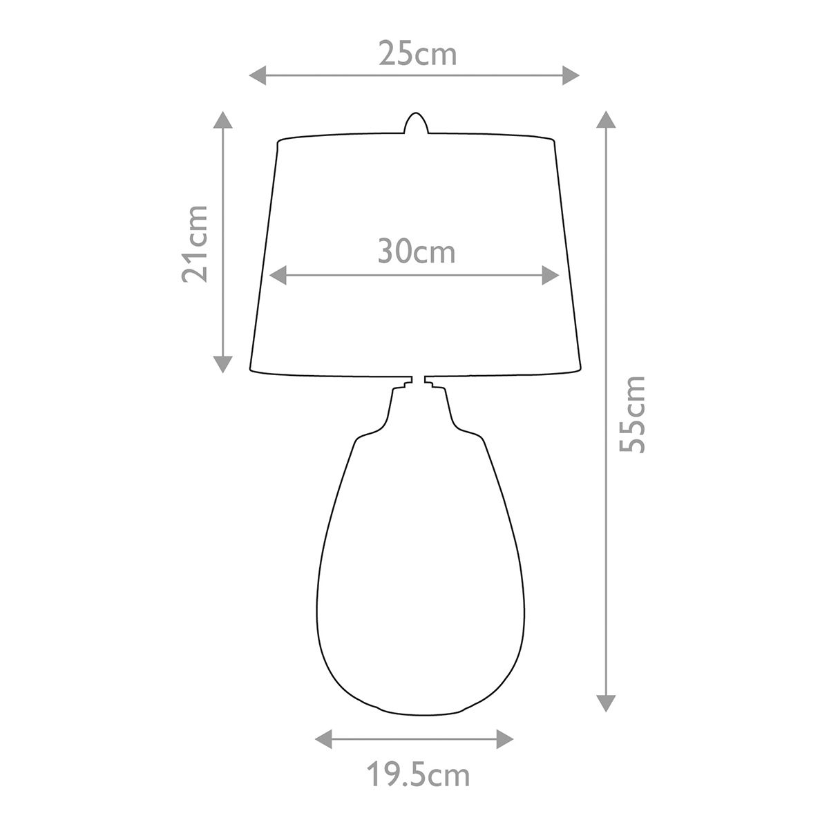 Kleine Tischlampe Newham mit 1 Licht - Keramik in Bronze / Lampenschirm in Perlenoptik