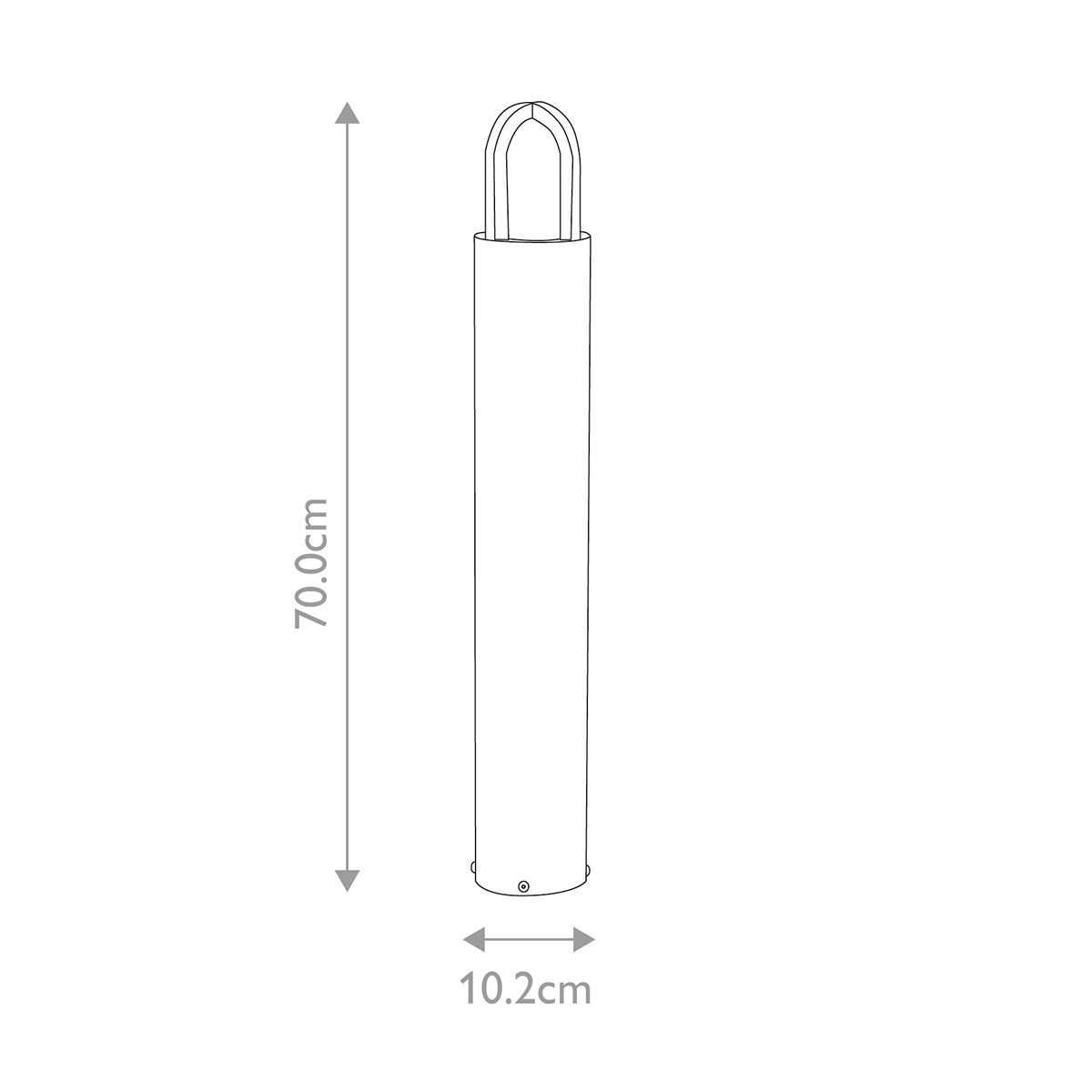 Pollerleuchte Paignton mit 1 Licht, gebürstetes Messing