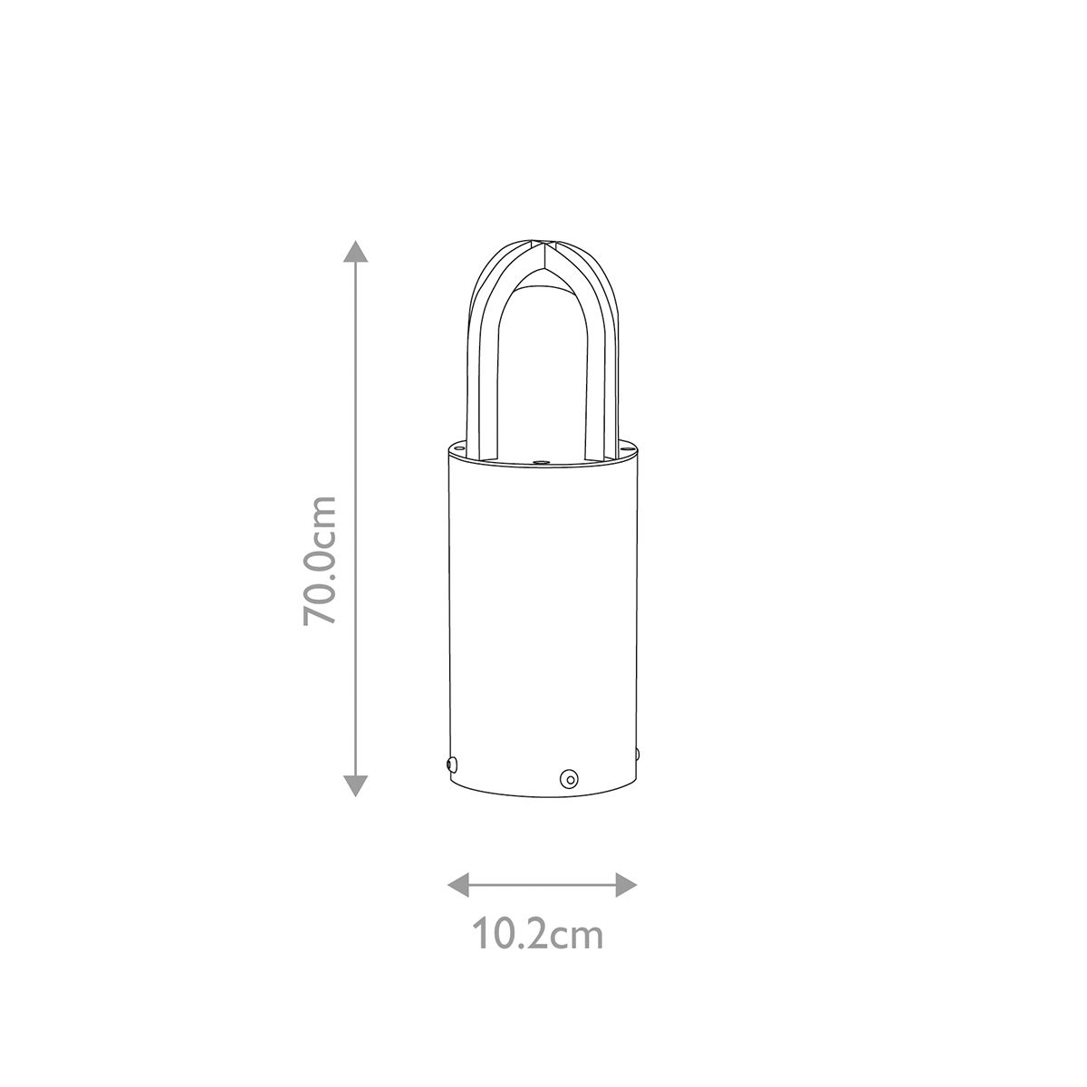 Paignton Mini-Pollerleuchte mit 1 Licht, Edelstahl