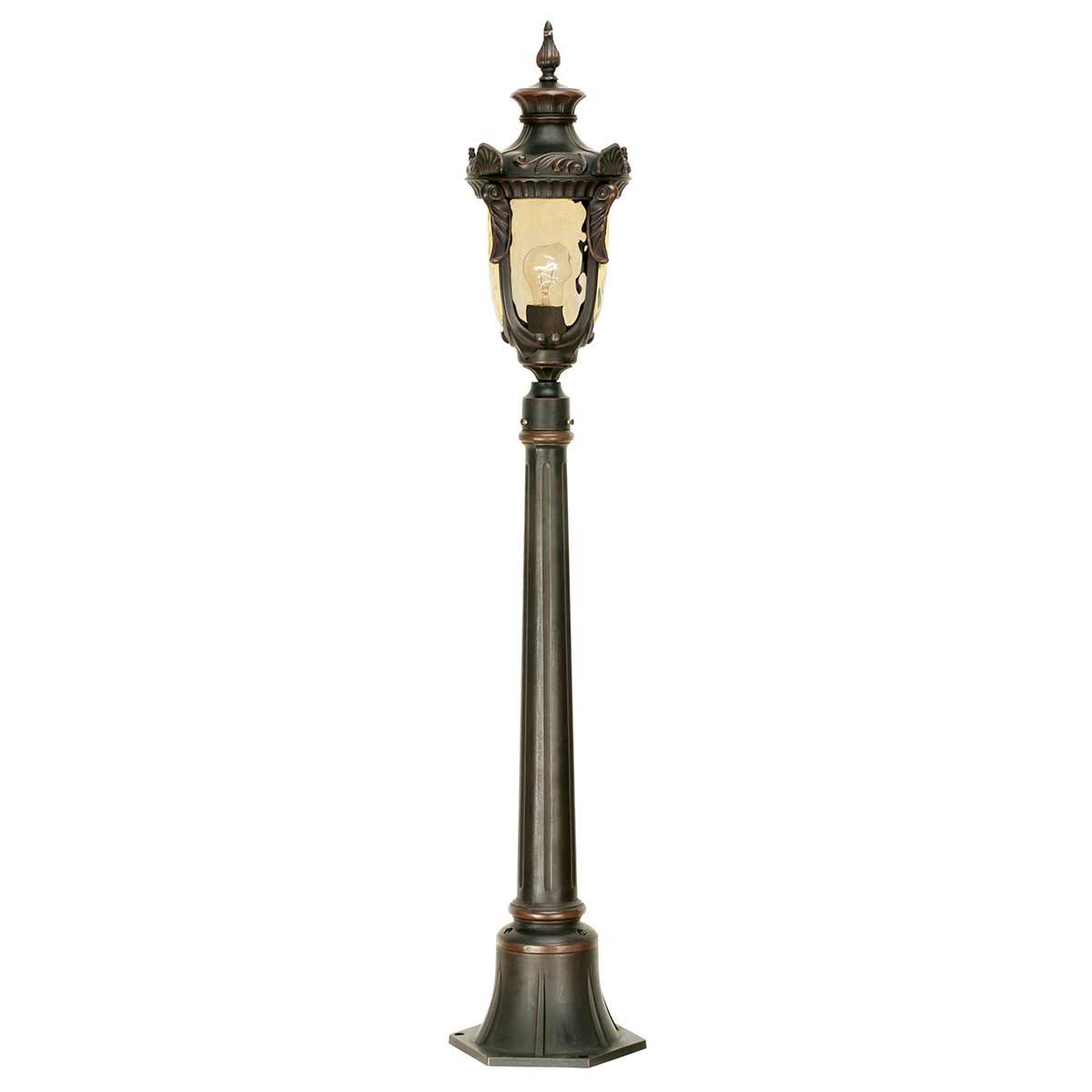 Philadelphia 1-flammige, mittelgroße Säule - Altbronze