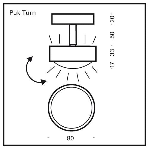 PUK Turn LED up- & downlight