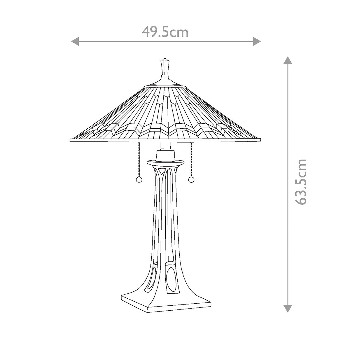 Alcott 2-flammige Tischlampe - Valiant Bronze