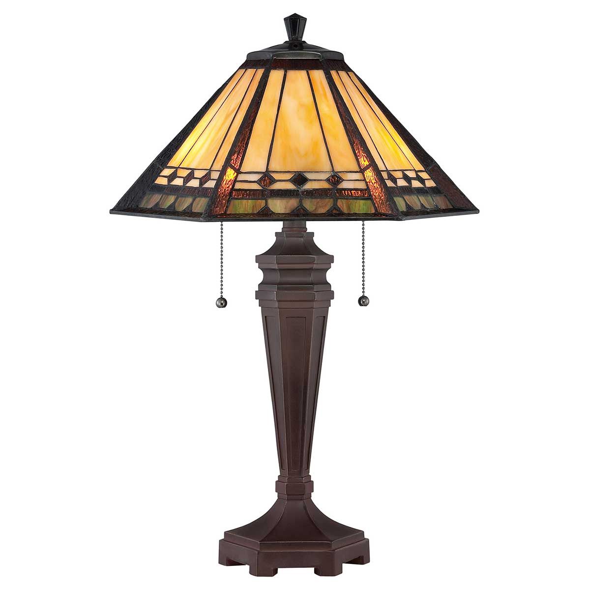 Arden 2-flammige Tischlampe - Bronzepatina