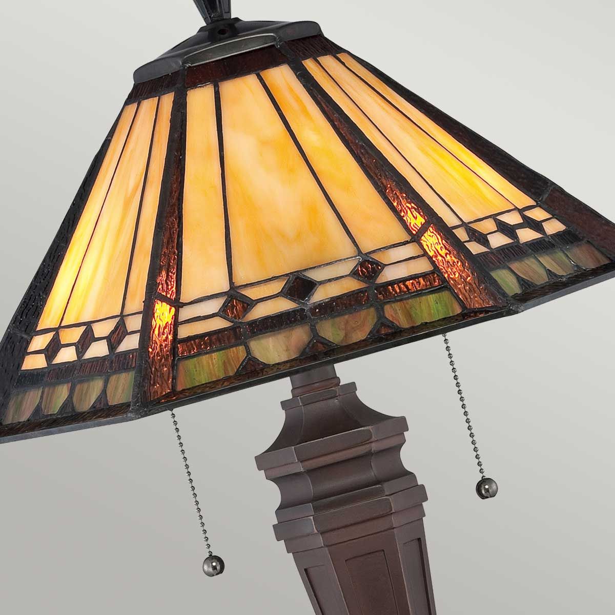 Arden 2-flammige Tischlampe - Bronzepatina