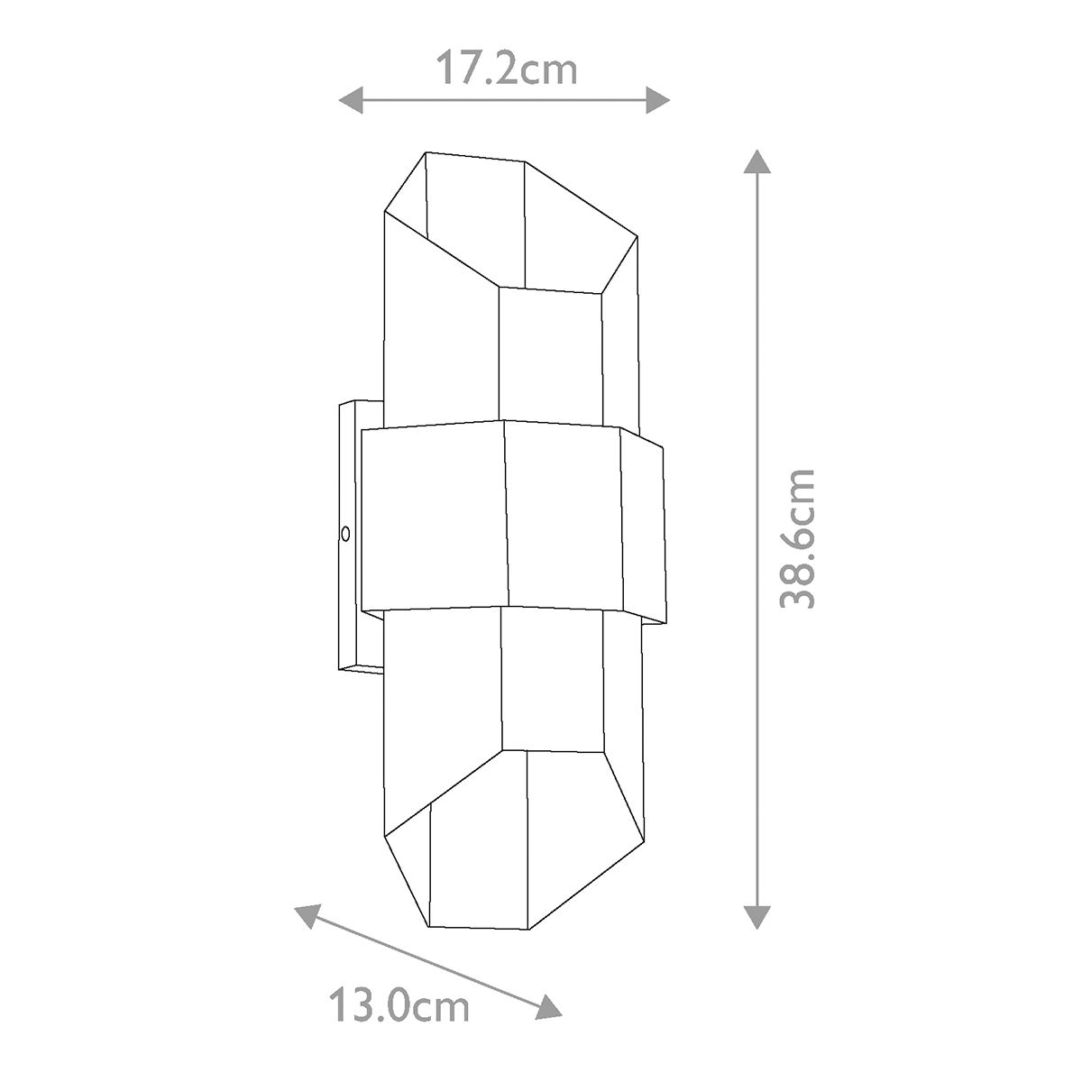 Chasm LED-Wandlaterne - Mittel - Mattschwarz