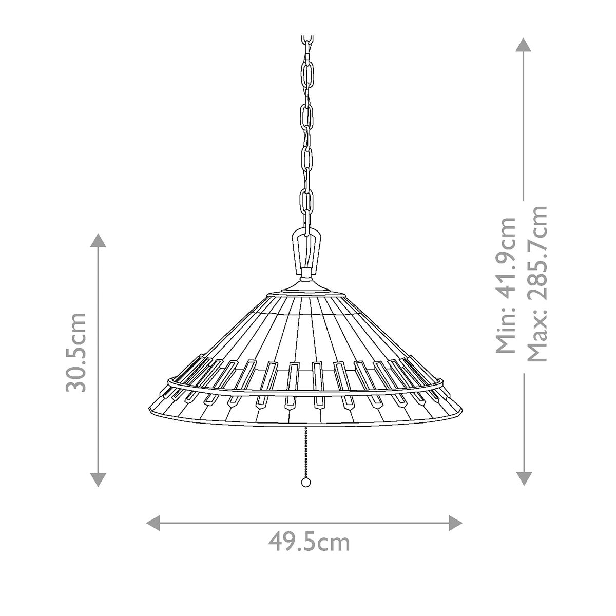 Chastain 3-flammige Pendelleuchte - Vintage Bronze