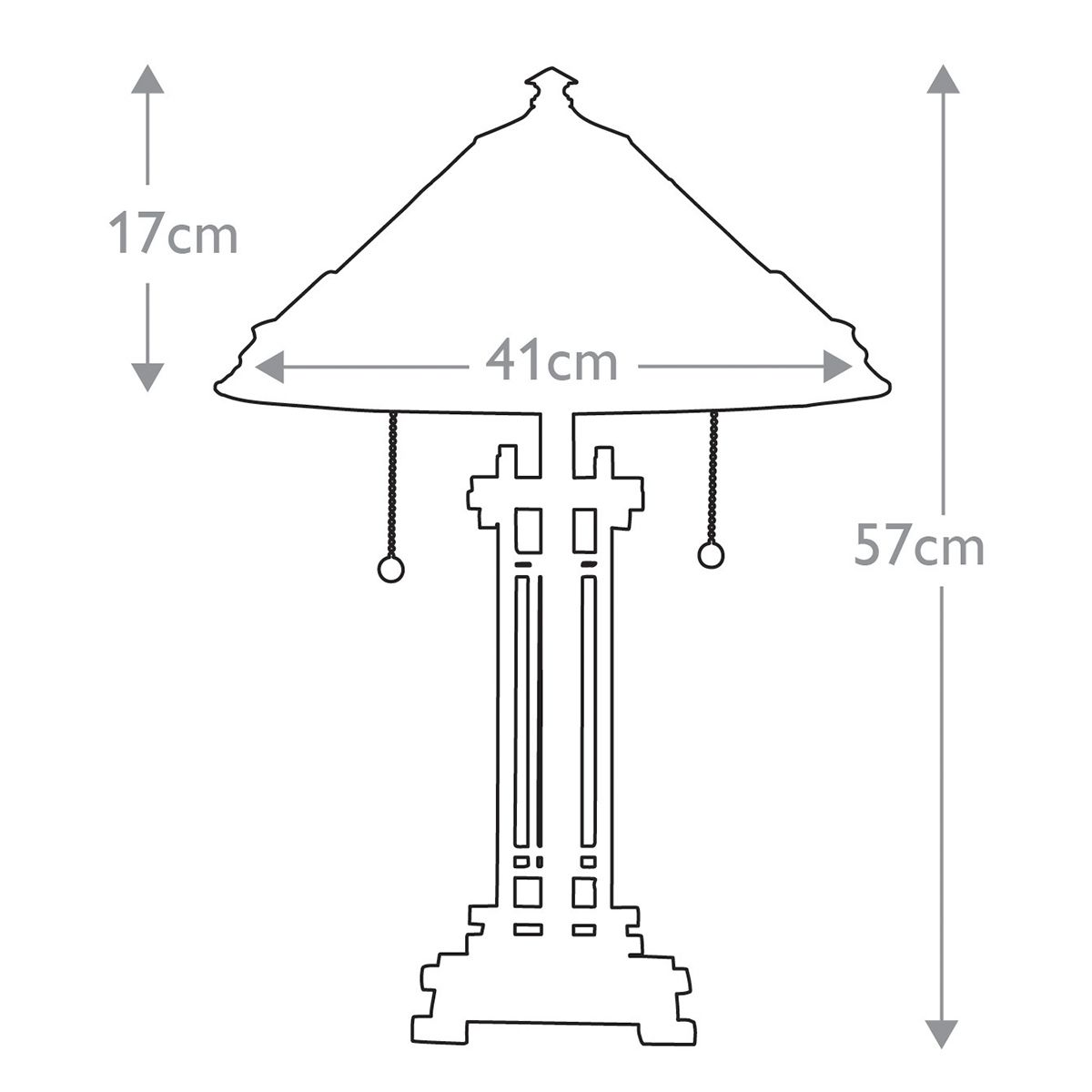 Chastain 2-flammige Tischlampe - Vintage Bronze