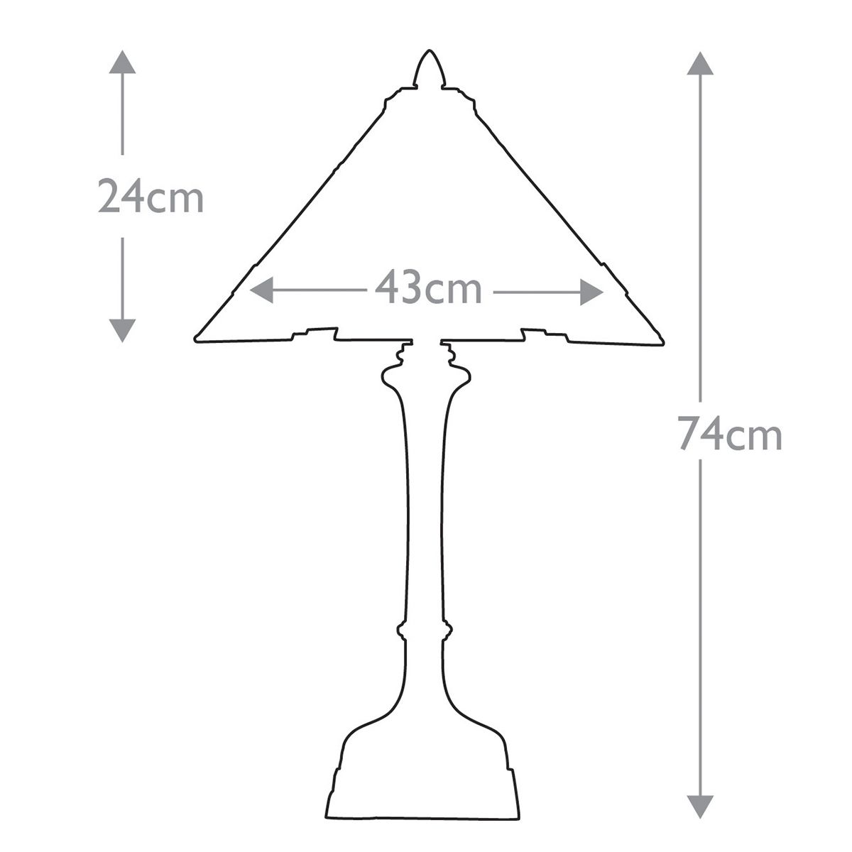 Klassische Craftsman-Tischlampe mit 2 Lichtern - Valiant Bronze