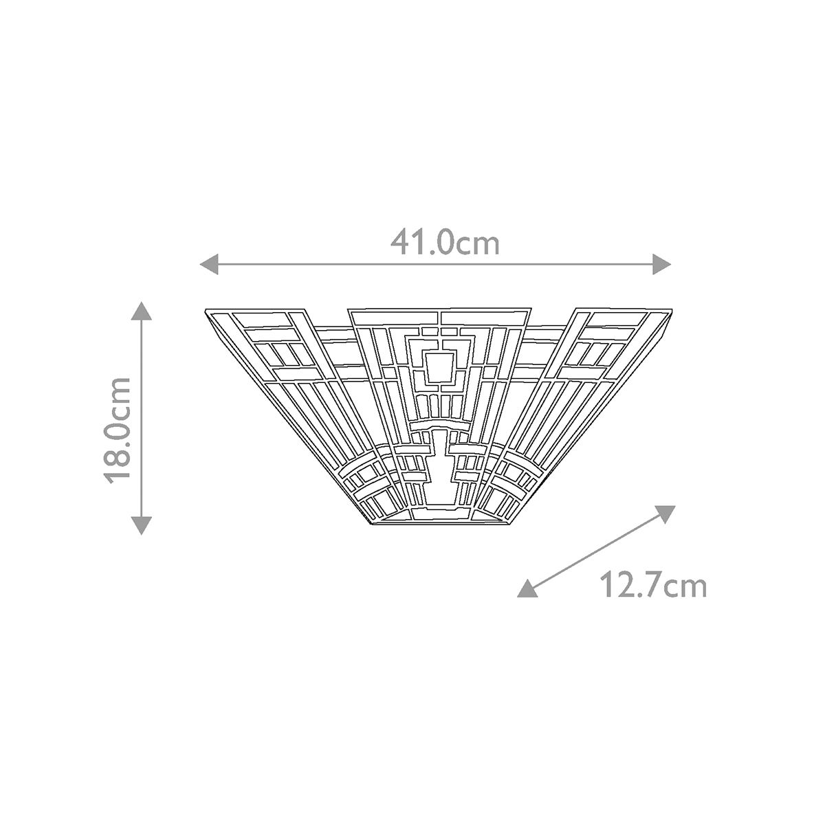 Klassischer Craftsman-Wandfluter mit 2 Lichtern - Valiant Bronze