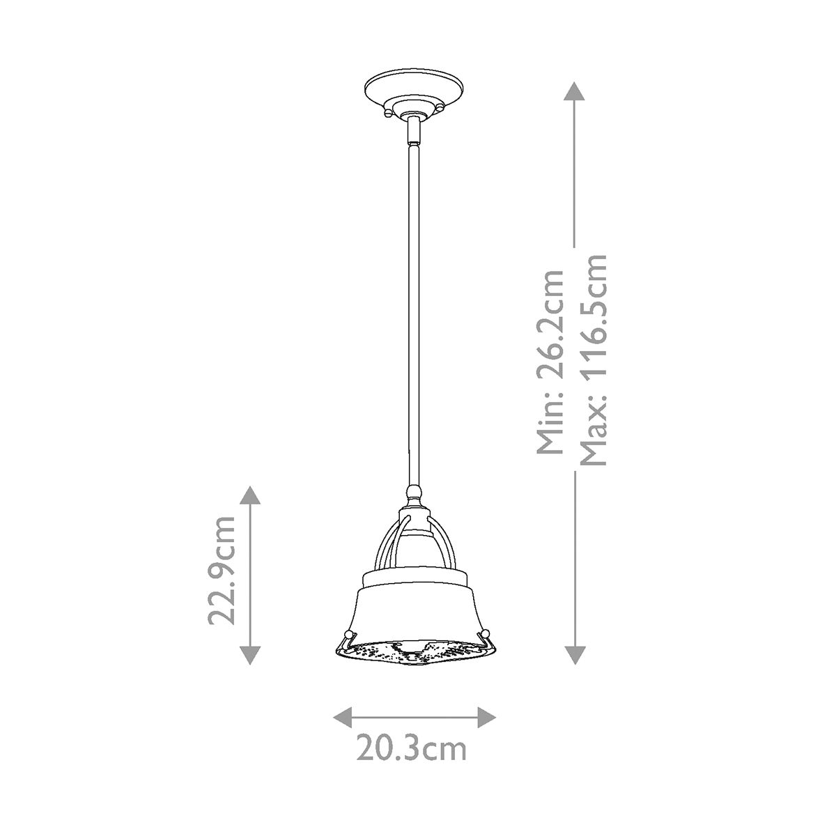 Cody 1-flammige Mini-Pendelleuchte in gebürstetem Nickel - Gebürstetes Nickel