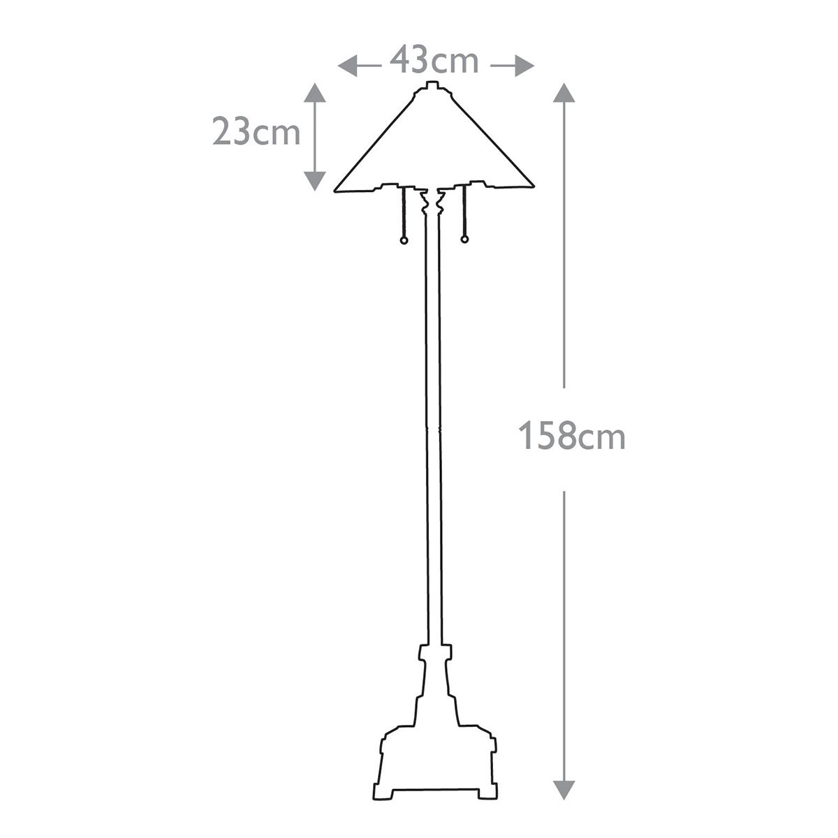 Inglenook 2-flammige Stehlampe - Valiant Bronze