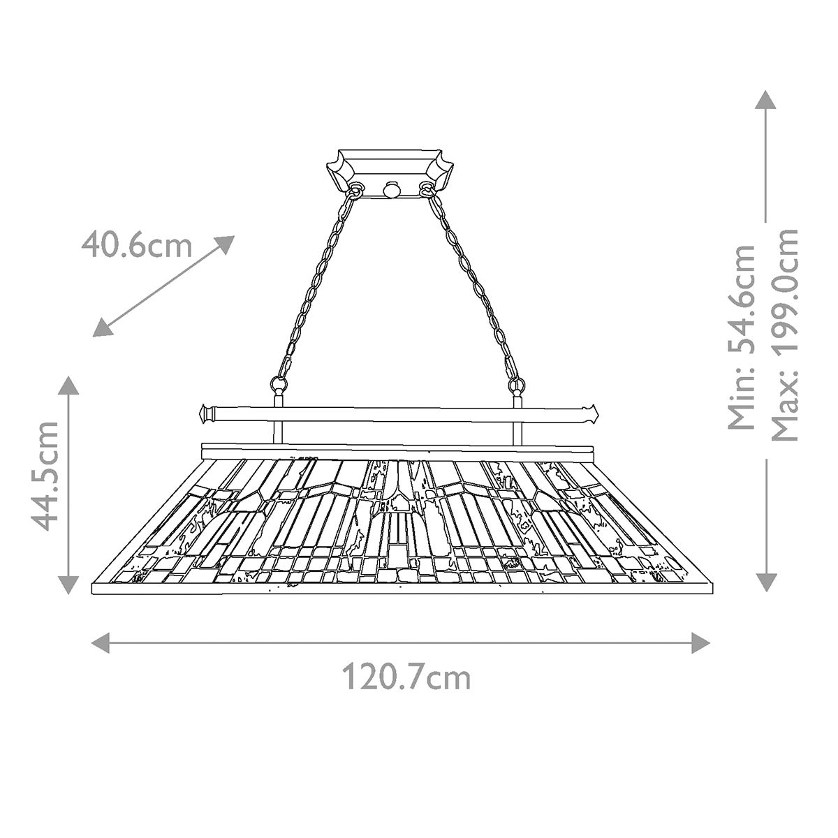 Inglenook Insel-Kronleuchter mit 3 Lichtern - Valiant Bronze