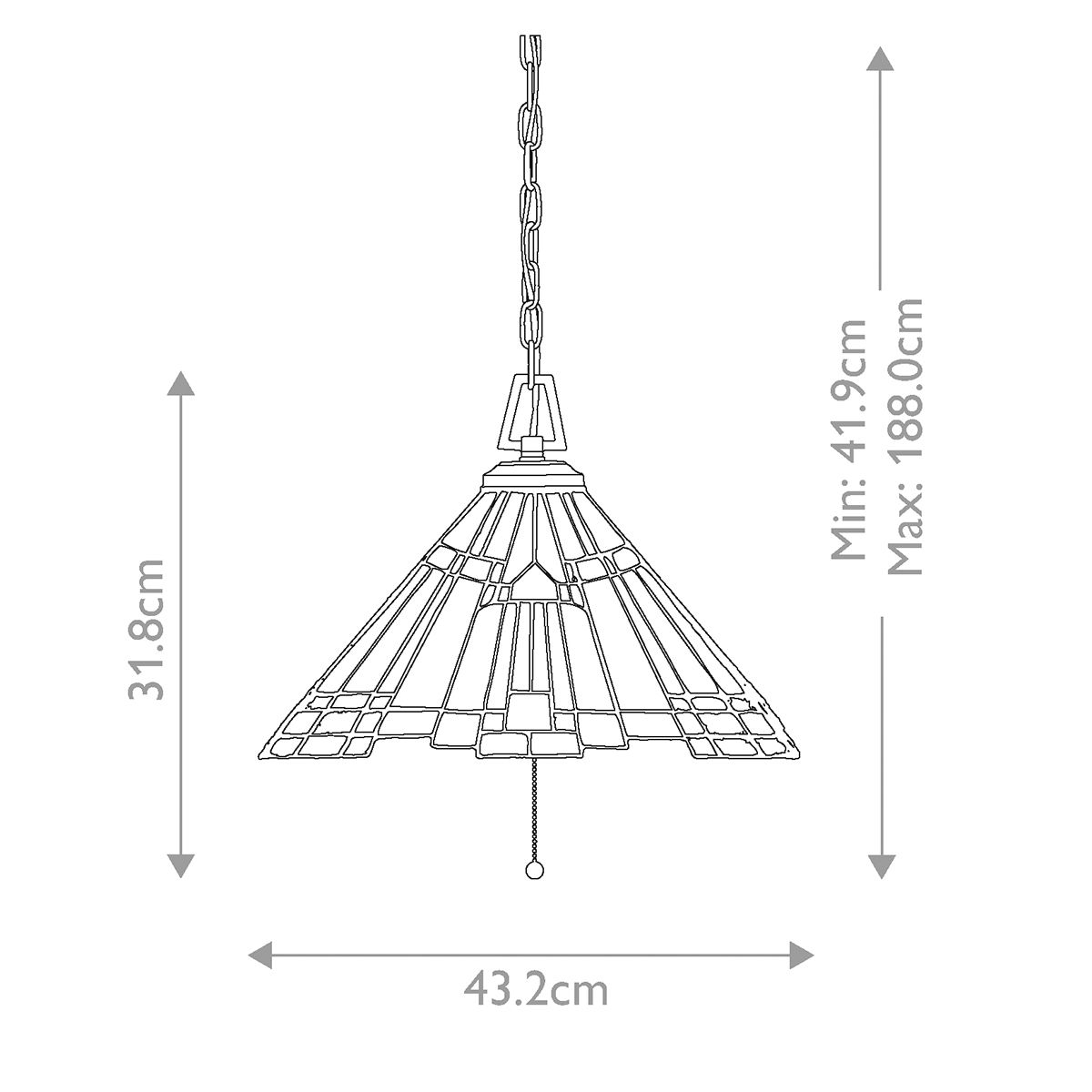 Inglenook 3-flammige Pendelleuchte - A - Valiant Bronze