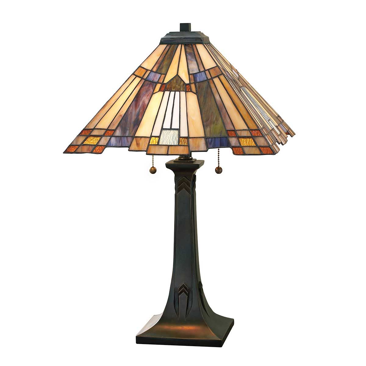 Inglenook Tischlampe mit 2 Lichtern - Valiant Bronze