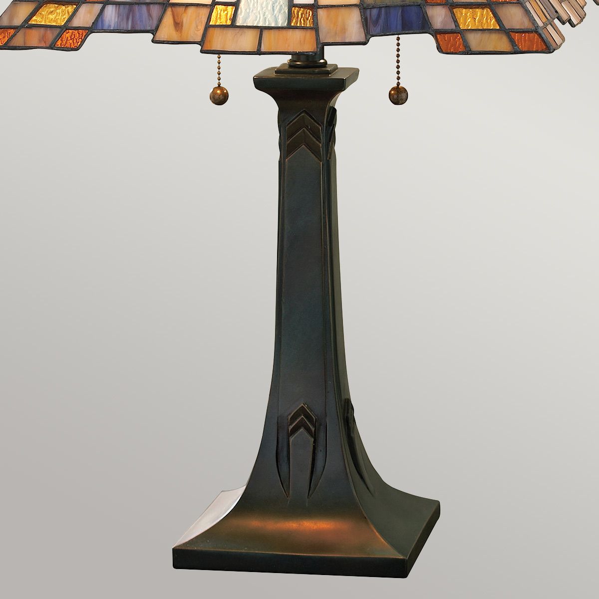 Inglenook Tischlampe mit 2 Lichtern - Valiant Bronze