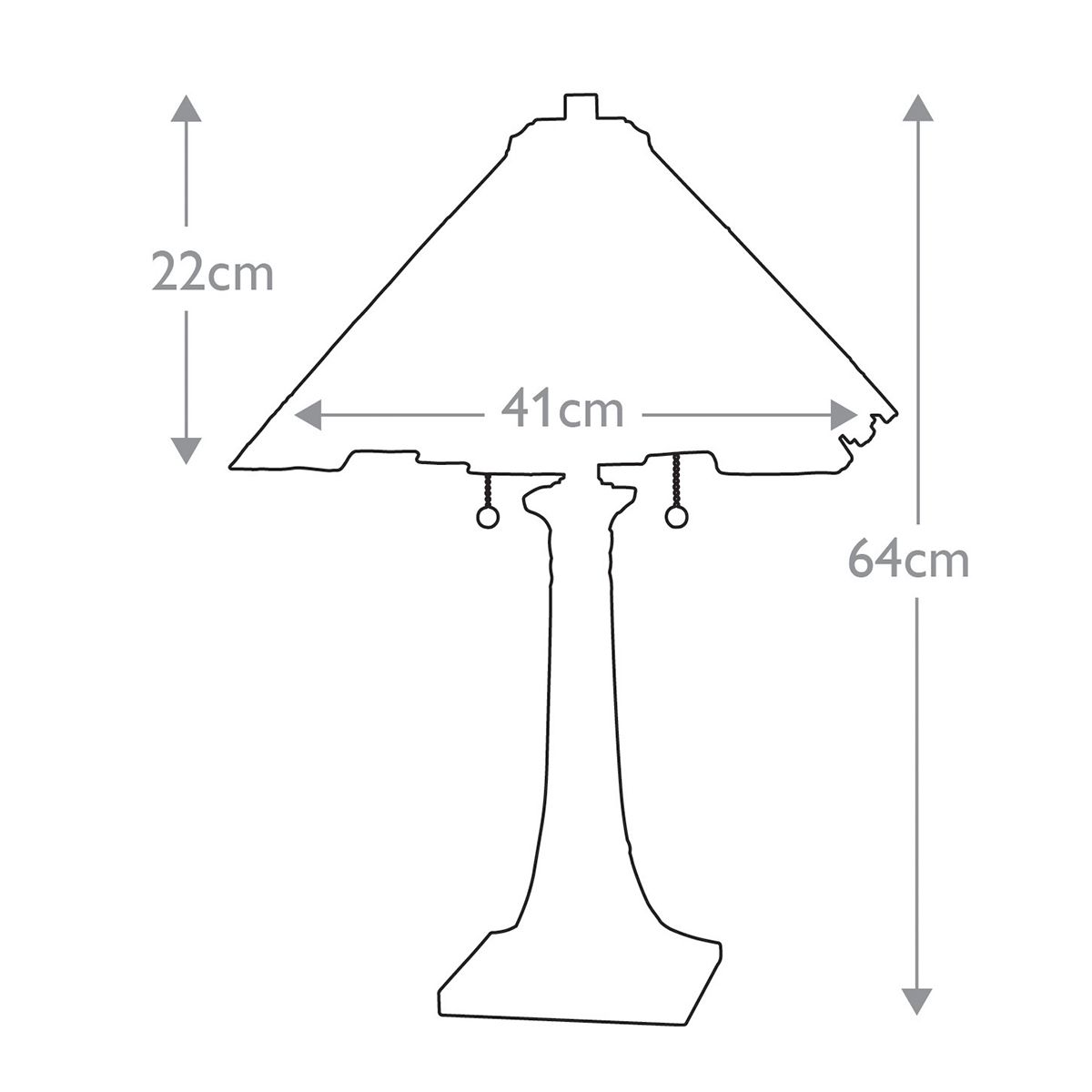 Inglenook Tischlampe mit 2 Lichtern - Valiant Bronze