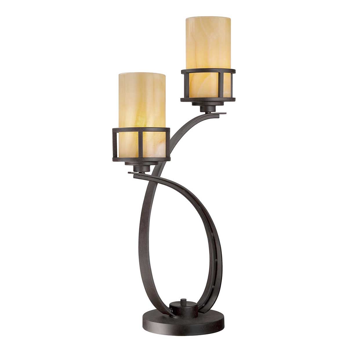 Kyle 2-flammige Tischlampe - Imperial Bronze