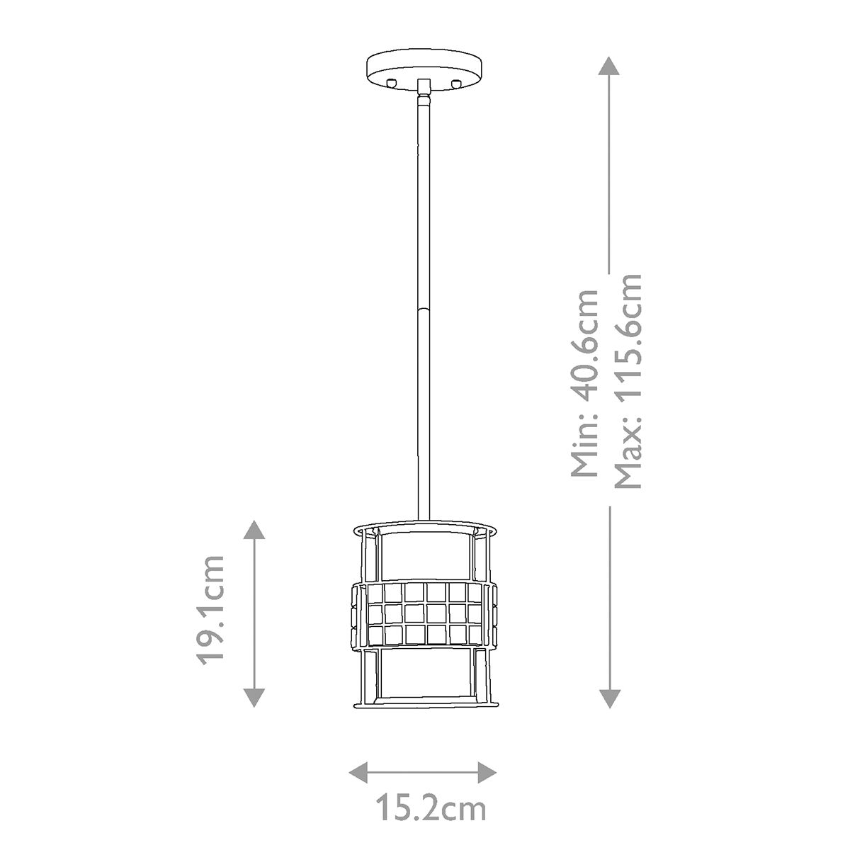 Laguna 1-flammige Mini-Pendelleuchte - Renaissance-Kupfer