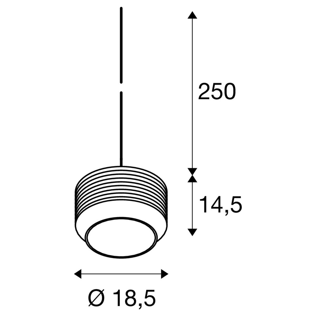 PANTILO ROPE 19 Pendelleuchte, 250cm, E27, 15W