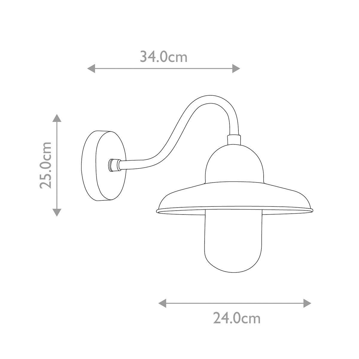 Somerton Wandlaterne mit 1 Licht, Antik-Nickel