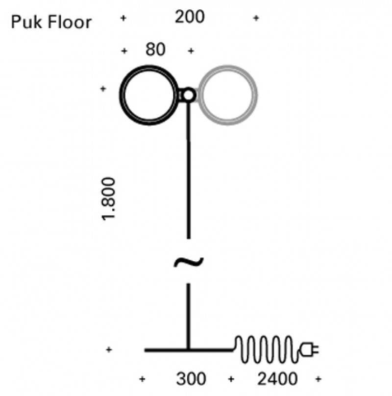 Puk Mini Floor Maxi Single LED-Retrofit