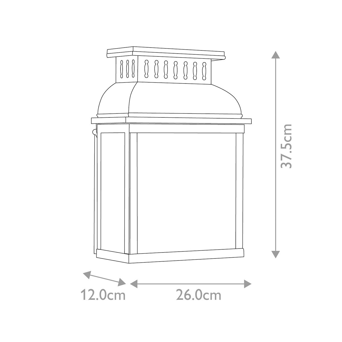 Westminster 1-flammige Wandlaterne - Poliertes Nickel