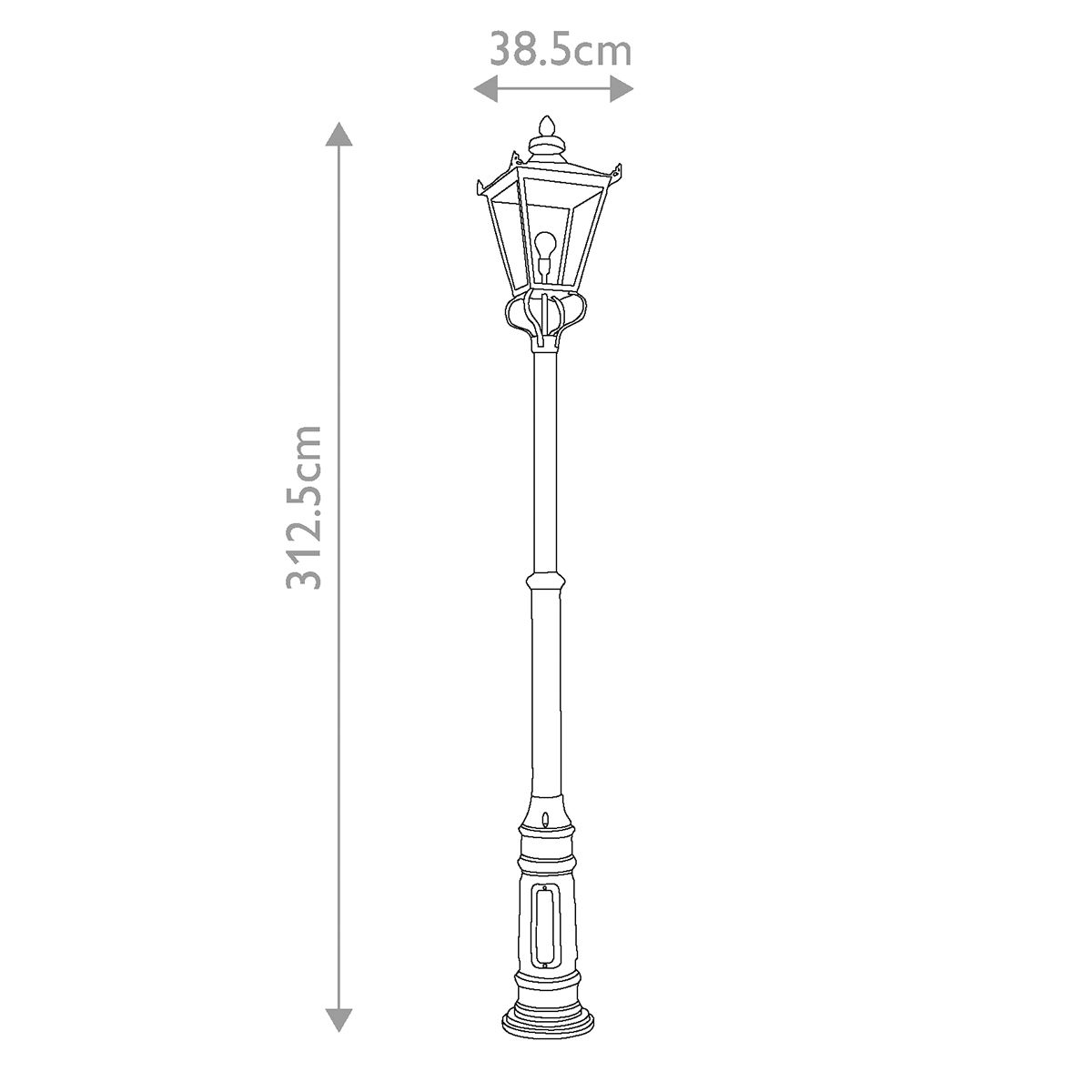 Laternenpfahl Wilmslow mit 1 Licht